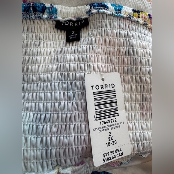 Torrid Mini Gauze Puff Sleeve Skater Dress Size 2X NWT Brand New - Picture 6 of 6